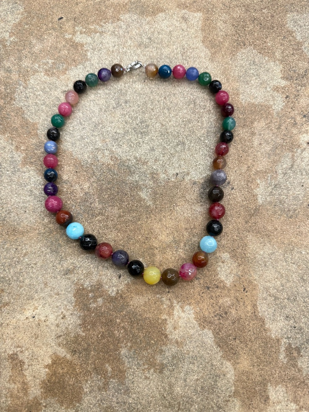 Multicolor Beaded Gemstone Necklace - Elegant Women’s Jewelry